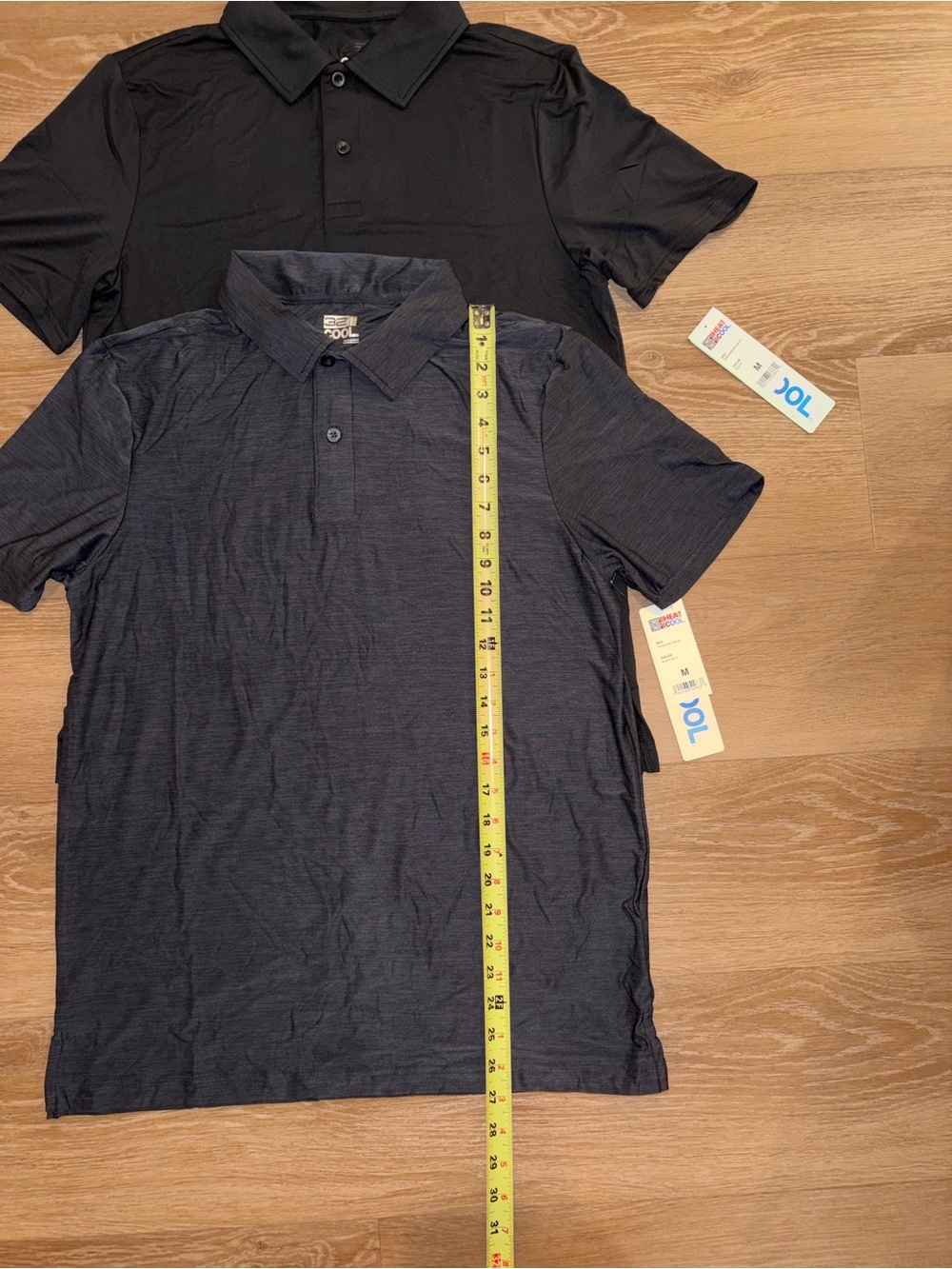 Lot of 2 32 Degrees Cool Men’s Polo Shirts Size M Black Gray Heat Cool NWT - Picture 4 of 9